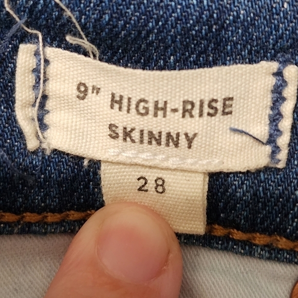 MADEWELL Denim 9" High Rise Skinny Jeans Size 28 - Picture 5 of 5
